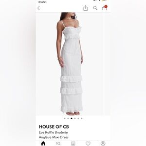 House of CB Eve Ruffle Broderie Anglaise Maxi Dress